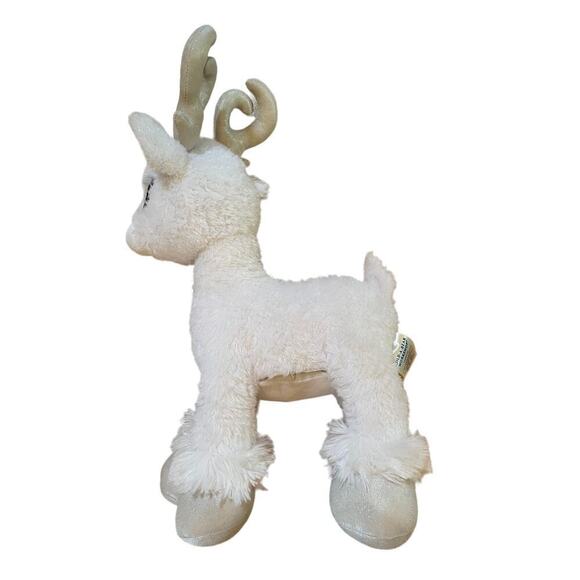 Build A Bear Workshop White/silver Glittery Reindeer. 16" Stuffed Animal Plush - Picture 2 of 5
